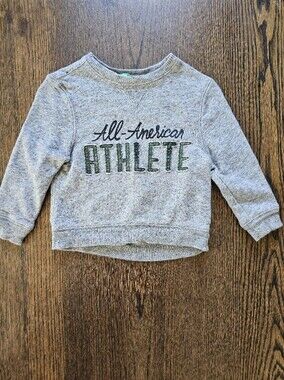 Dip Gray Sweatshirt with All American Athlete Lettering Size 2T